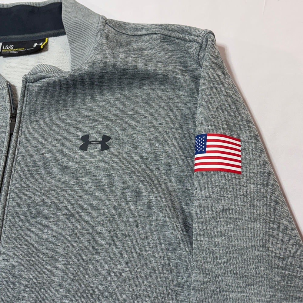 Under Armour Ryder Cup 2016 Full Zip Jacket Gray USA Flag Golf Mens L Team USA - Picture 3 of 8